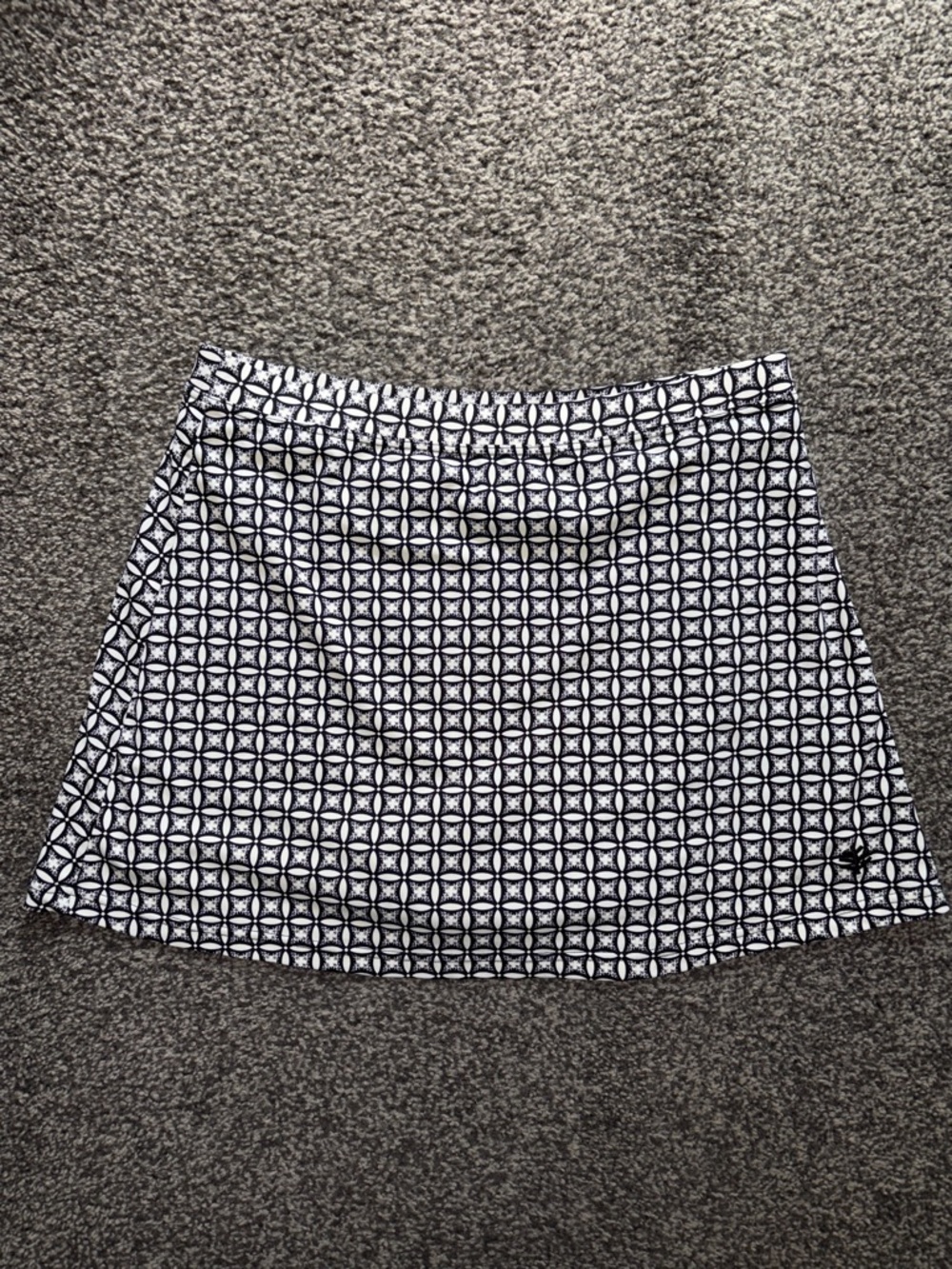 Coolibar UPF50+ Geometric Print A-Line Skort Black & White Size Large